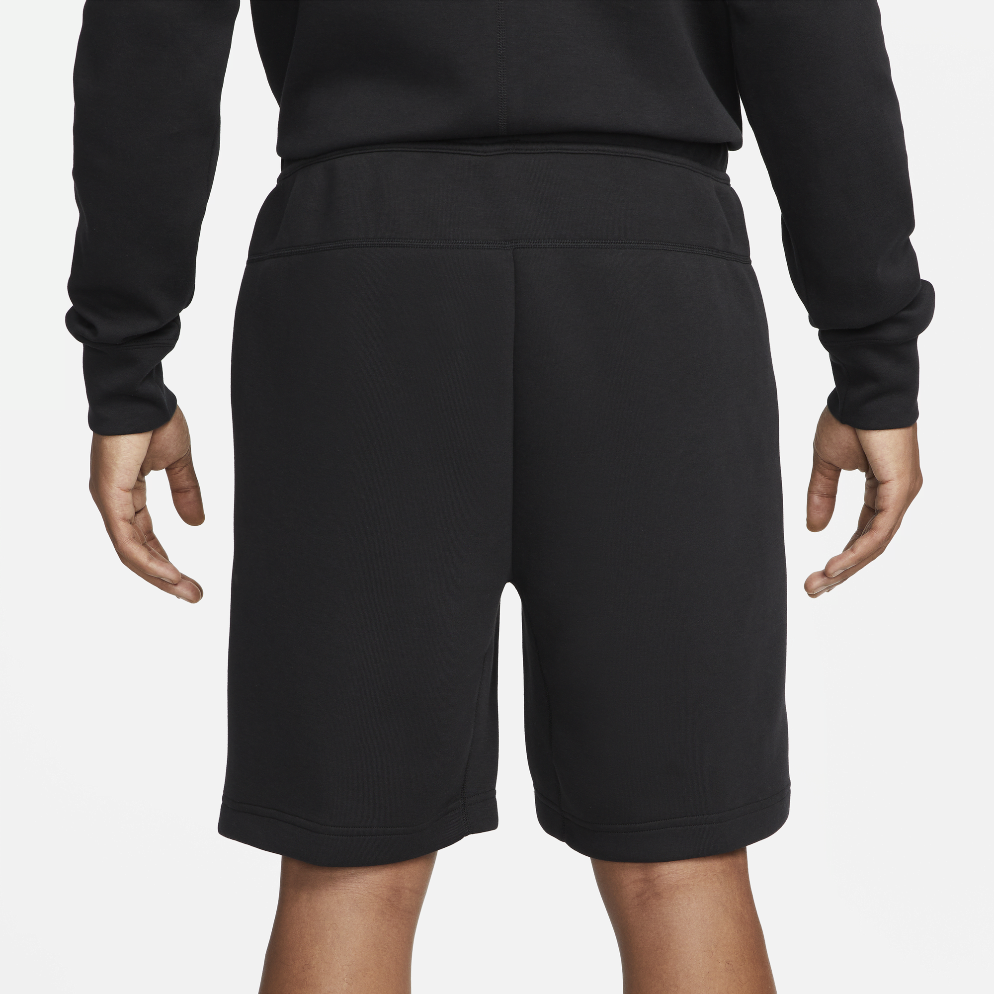 Nike black discount tech fleece shorts