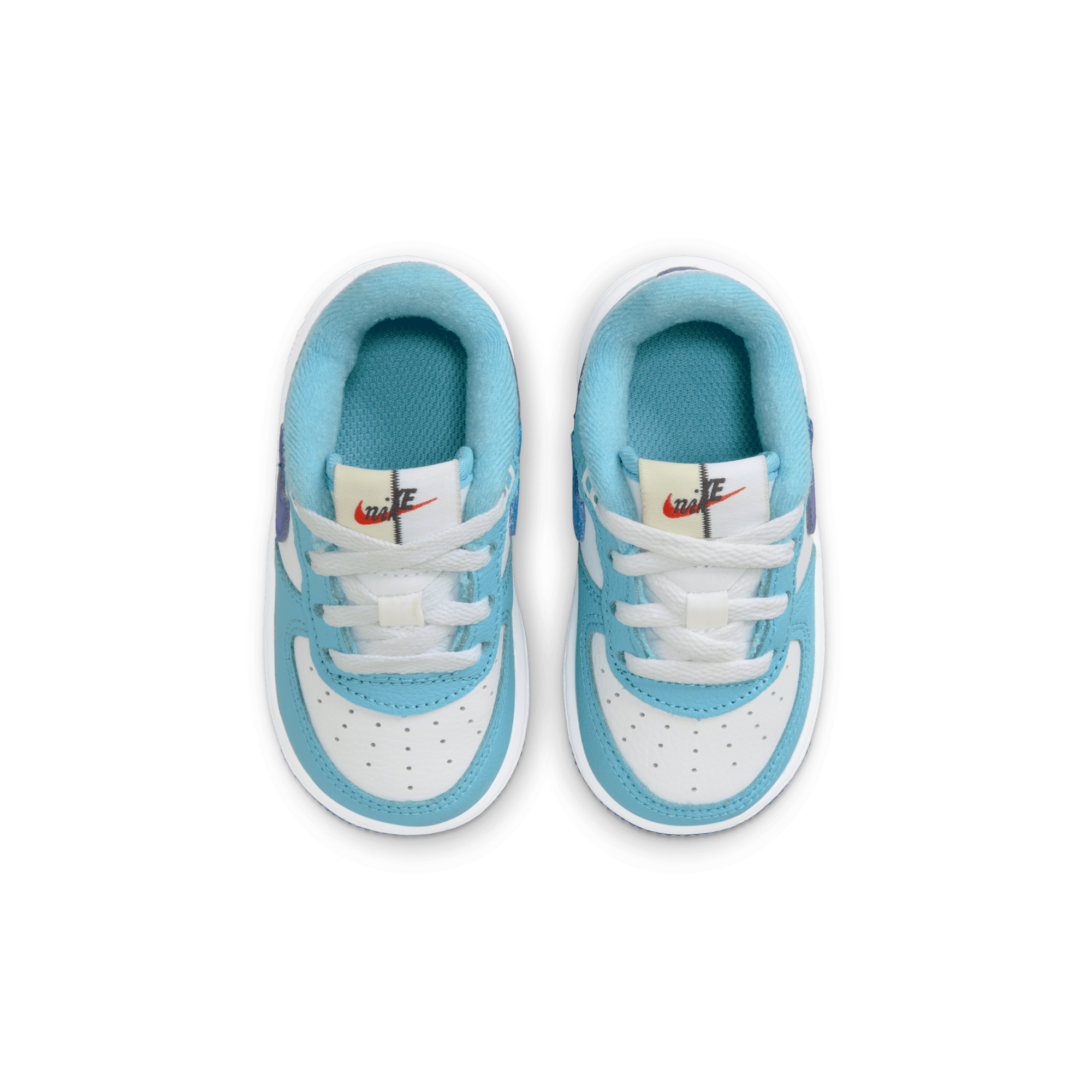 Nike Kids Air Force 1 LV8 KSAWhite/Glacier Blue Sneakers - Farfetch
