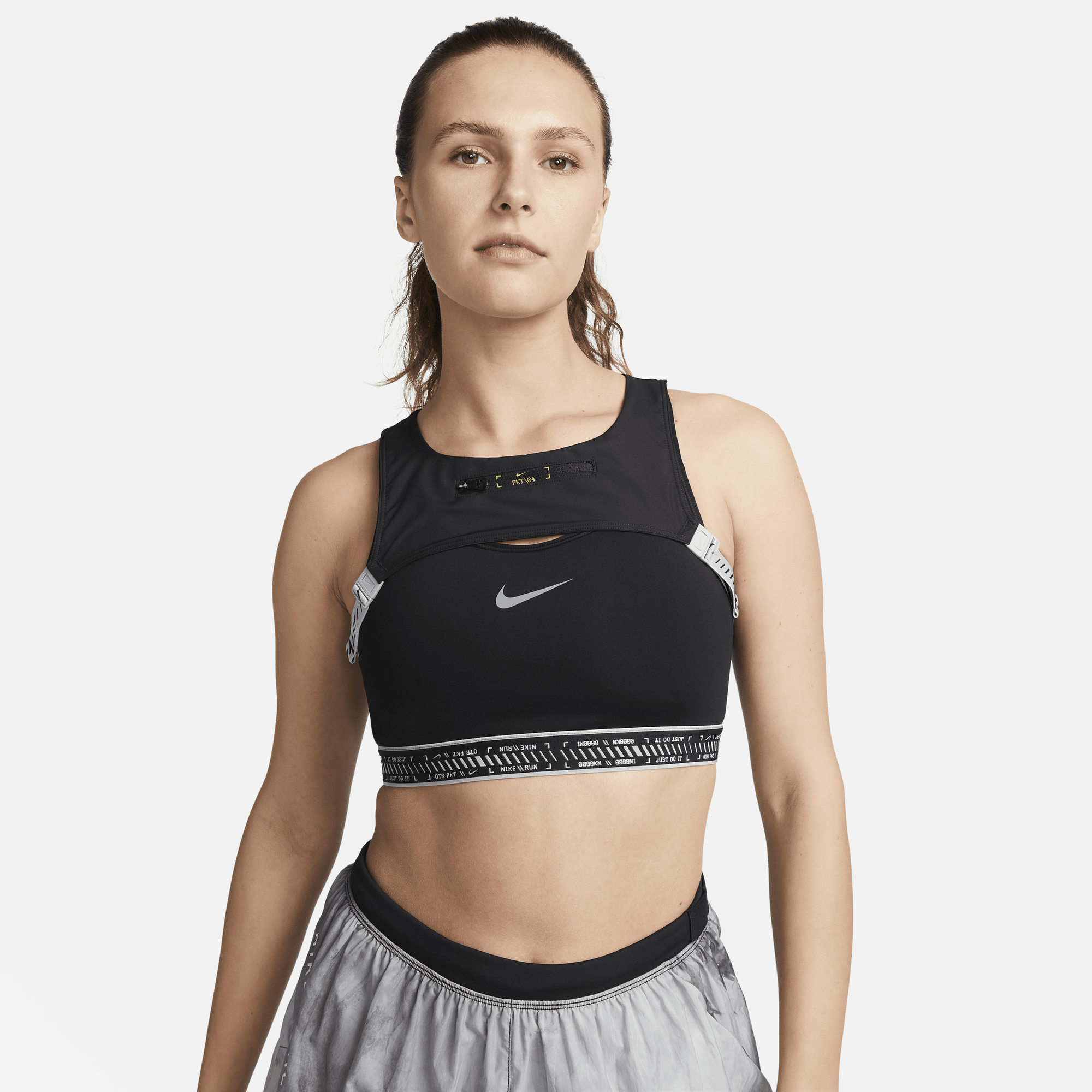 Shop Swoosh On The Run Women's Medium-Support Lightly Lined Sports