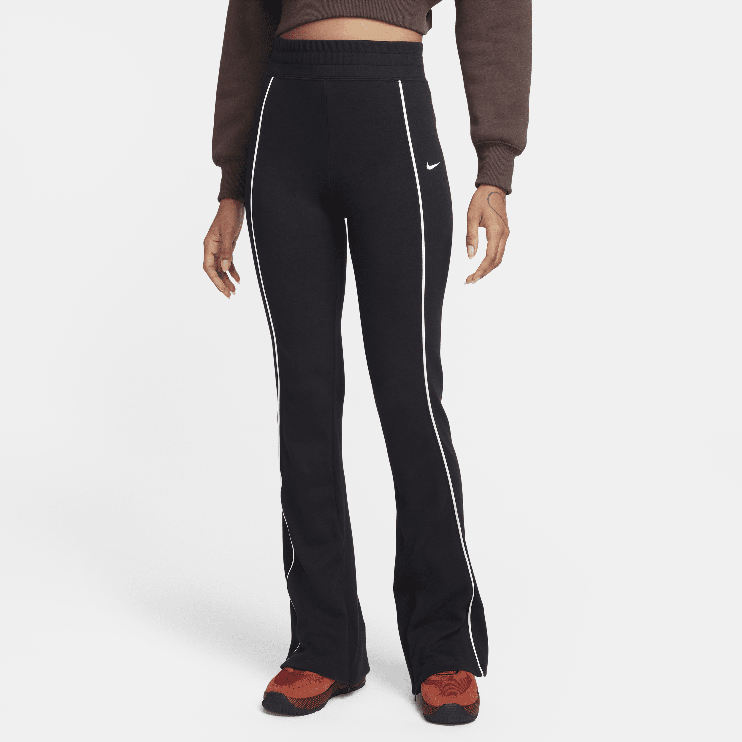 Nike Women's Sportswear Jersey Capris Pants, Black, Size Small, CJ3748-010