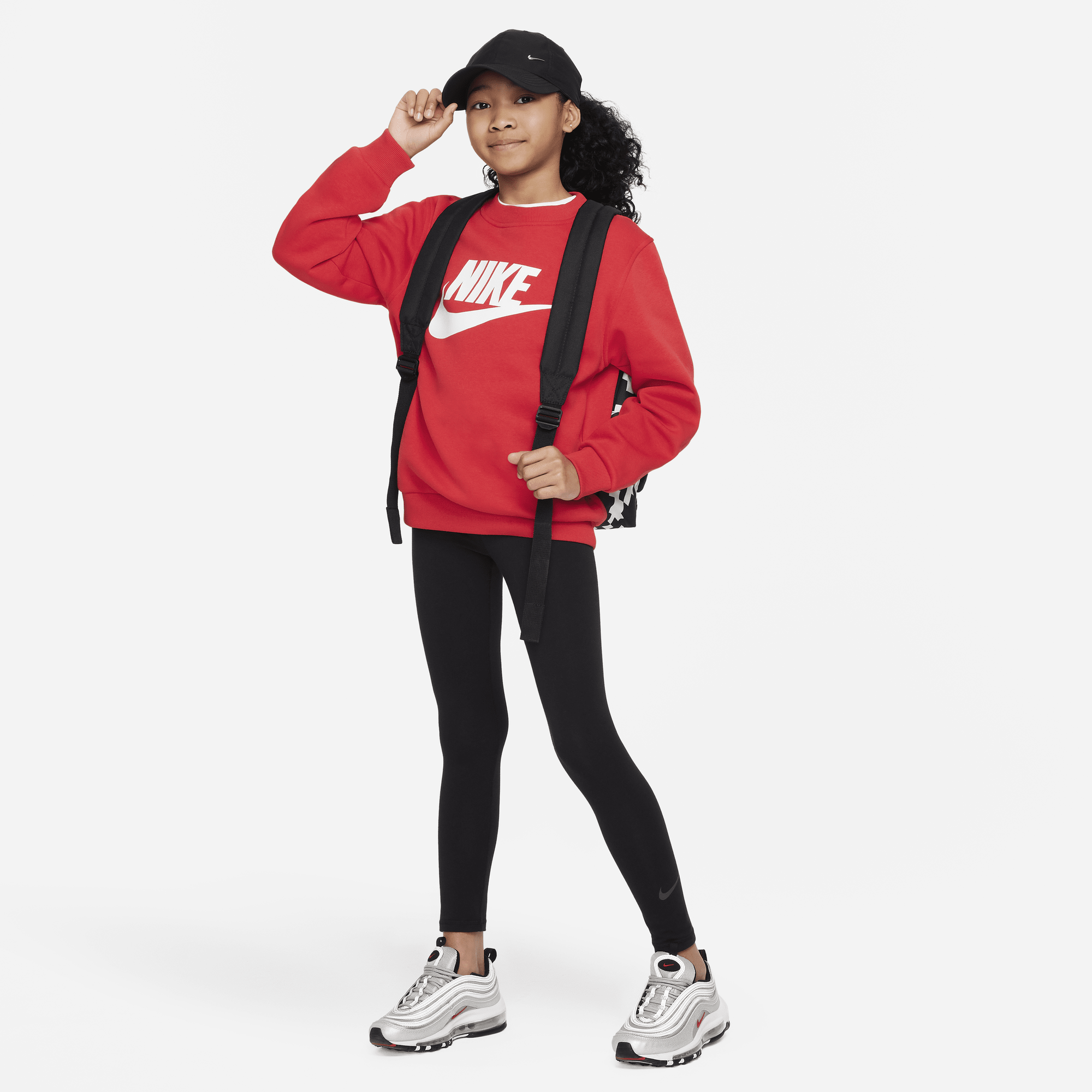 (Girls\') High-Waisted Kids\' Sportswear Leggings | Older Nike KSA Shop Favourites