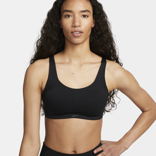 Buy Nike Women's Dri-FIT Swoosh Seamless Sports Bra White in KSA -SSS