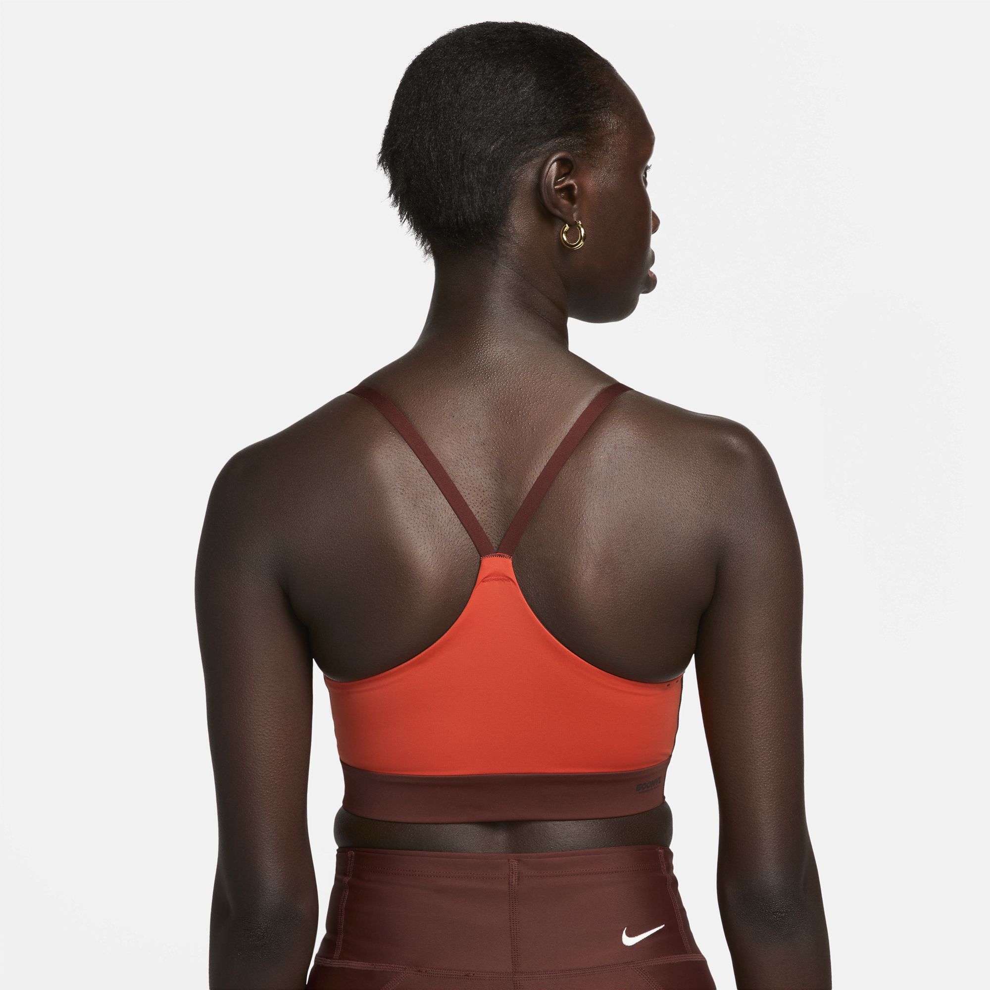 Nike GIRLS Dri-Fit Dry Reversible Sports Bra Training Orange