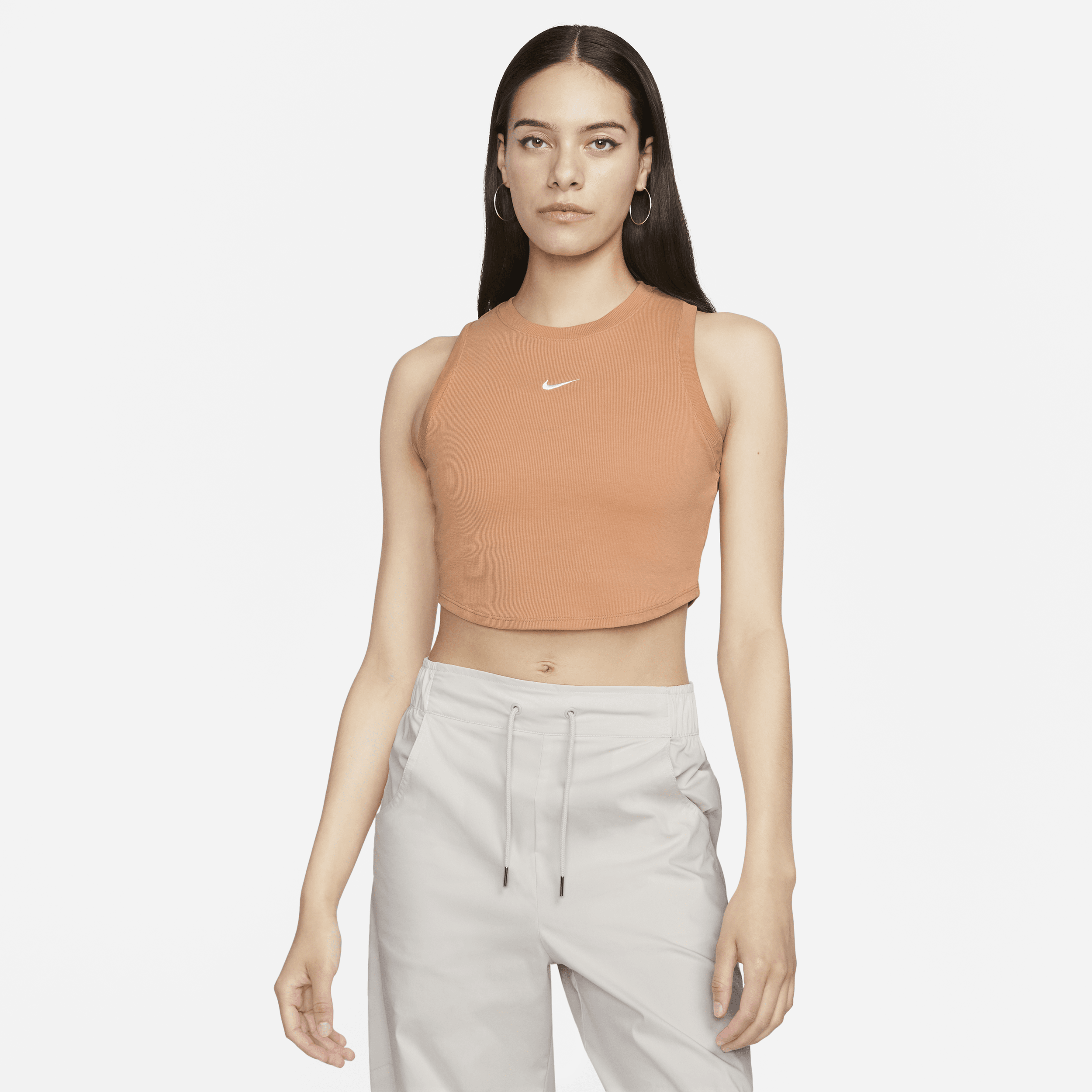 Shop Sportswear Essentials Women's Tight Cropped Mini-Rib Tank Top