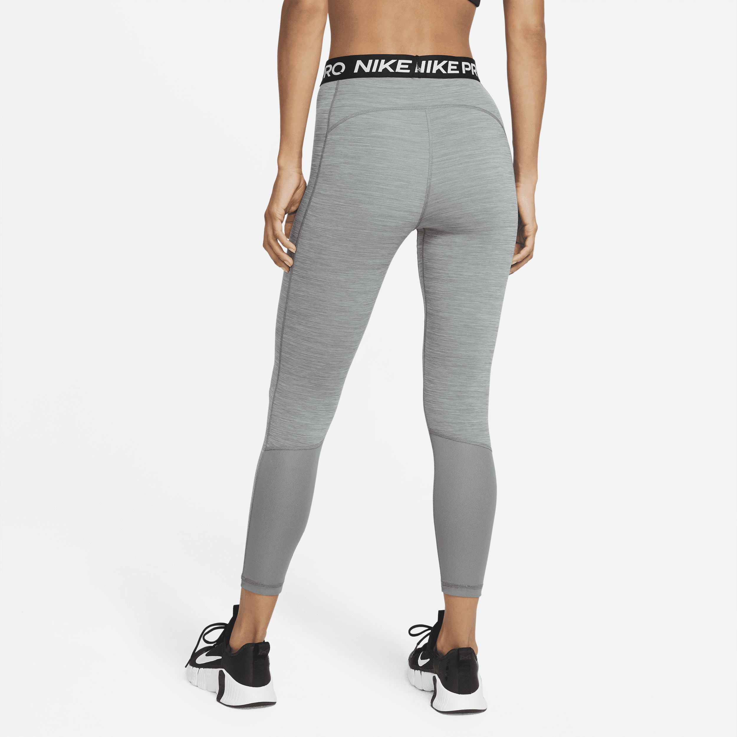 Nike Pro 365 High-Waisted 7/8 Length Leggings in Grey | eBay