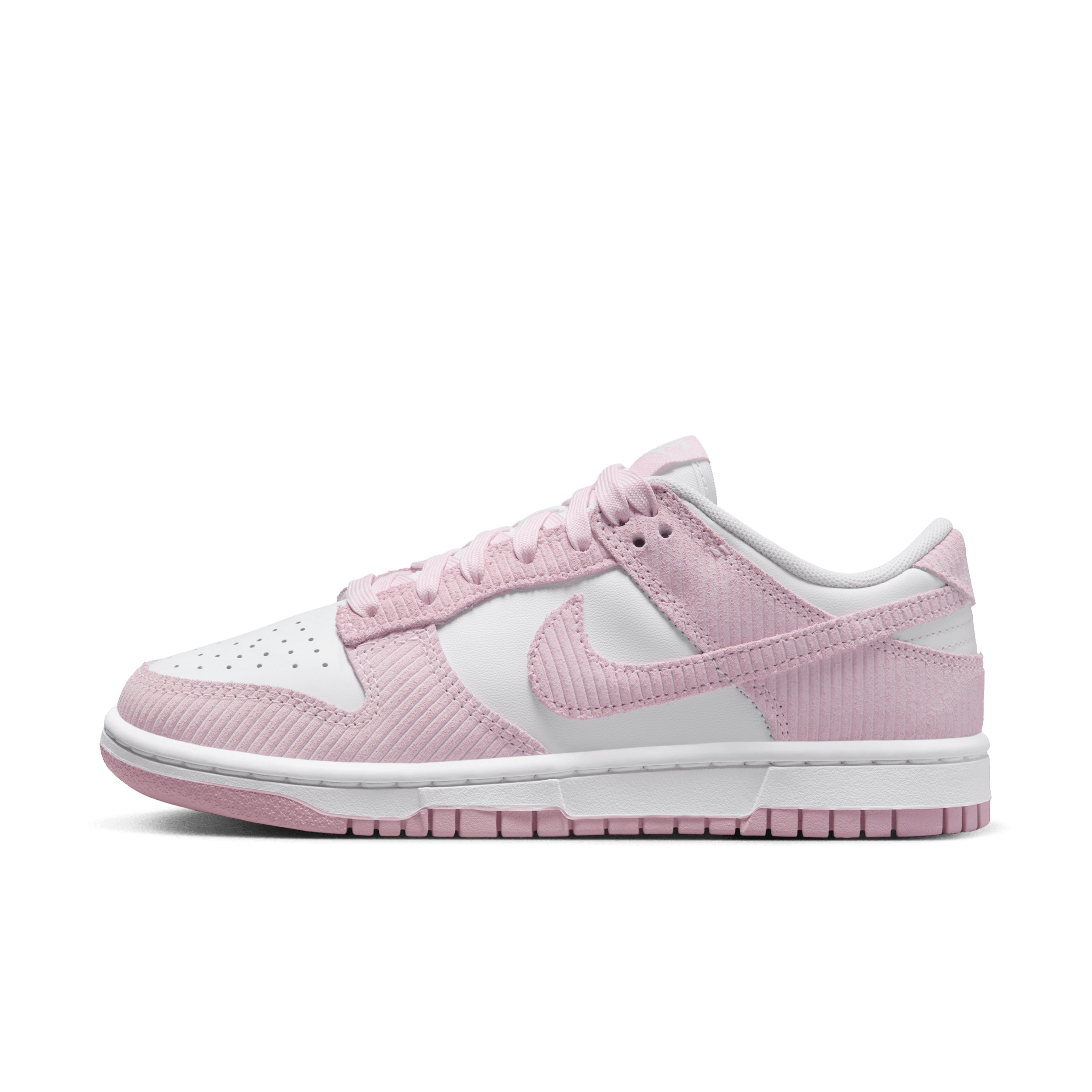 white and pink dunks